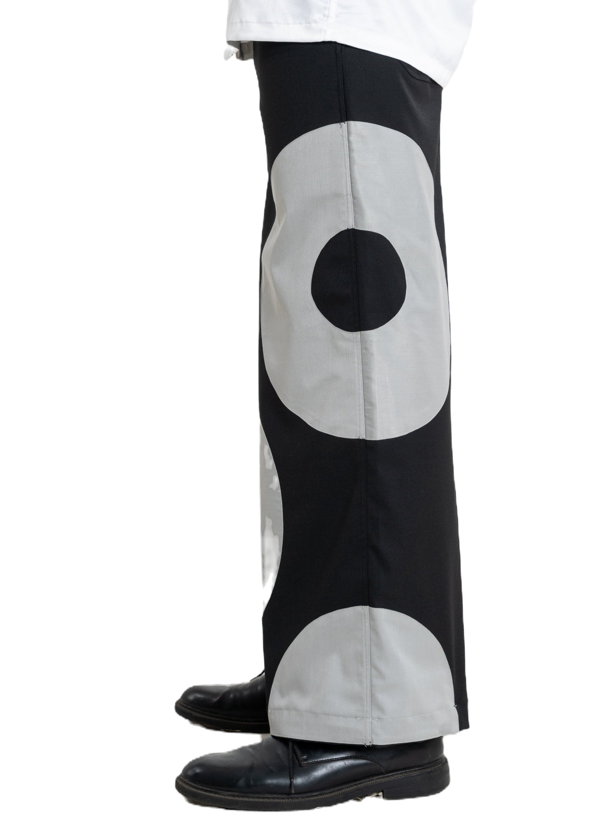 Diskforge pants, black wide-leg with grey disc panels, view 3 of 4