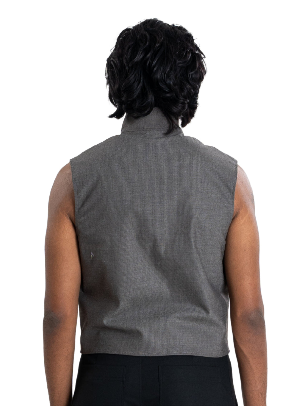 Wraith Vest, grey with white sigil print, view 3 of 4