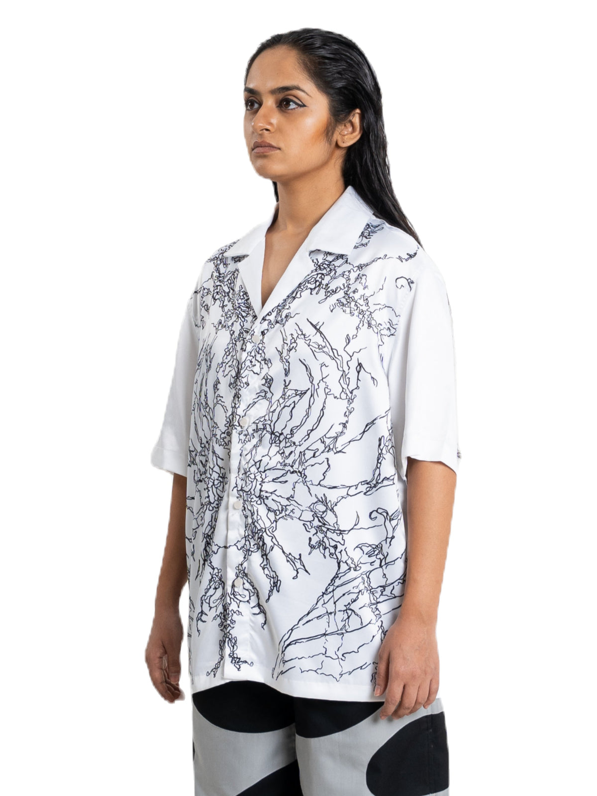 Anomaly Shirt with sigil linework print, view 2 of 8