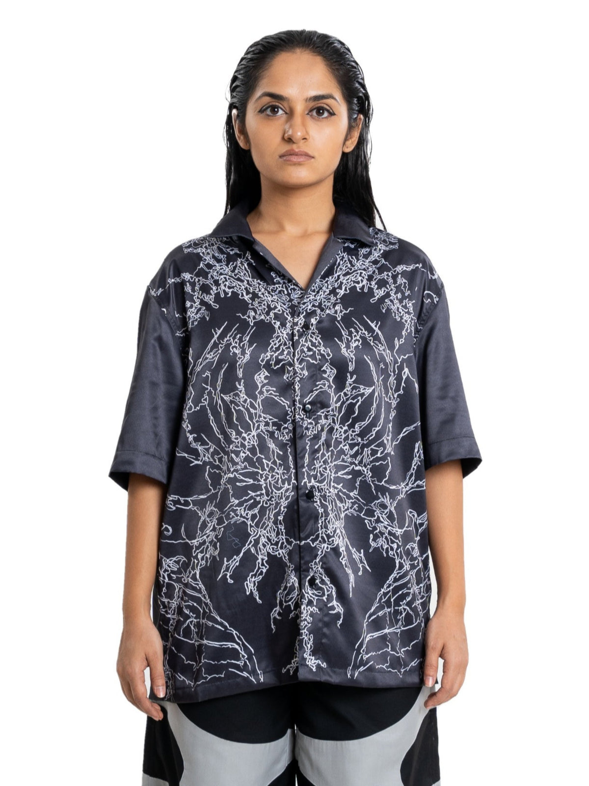 Anomaly Shirt with sigil linework print, view 5 of 8
