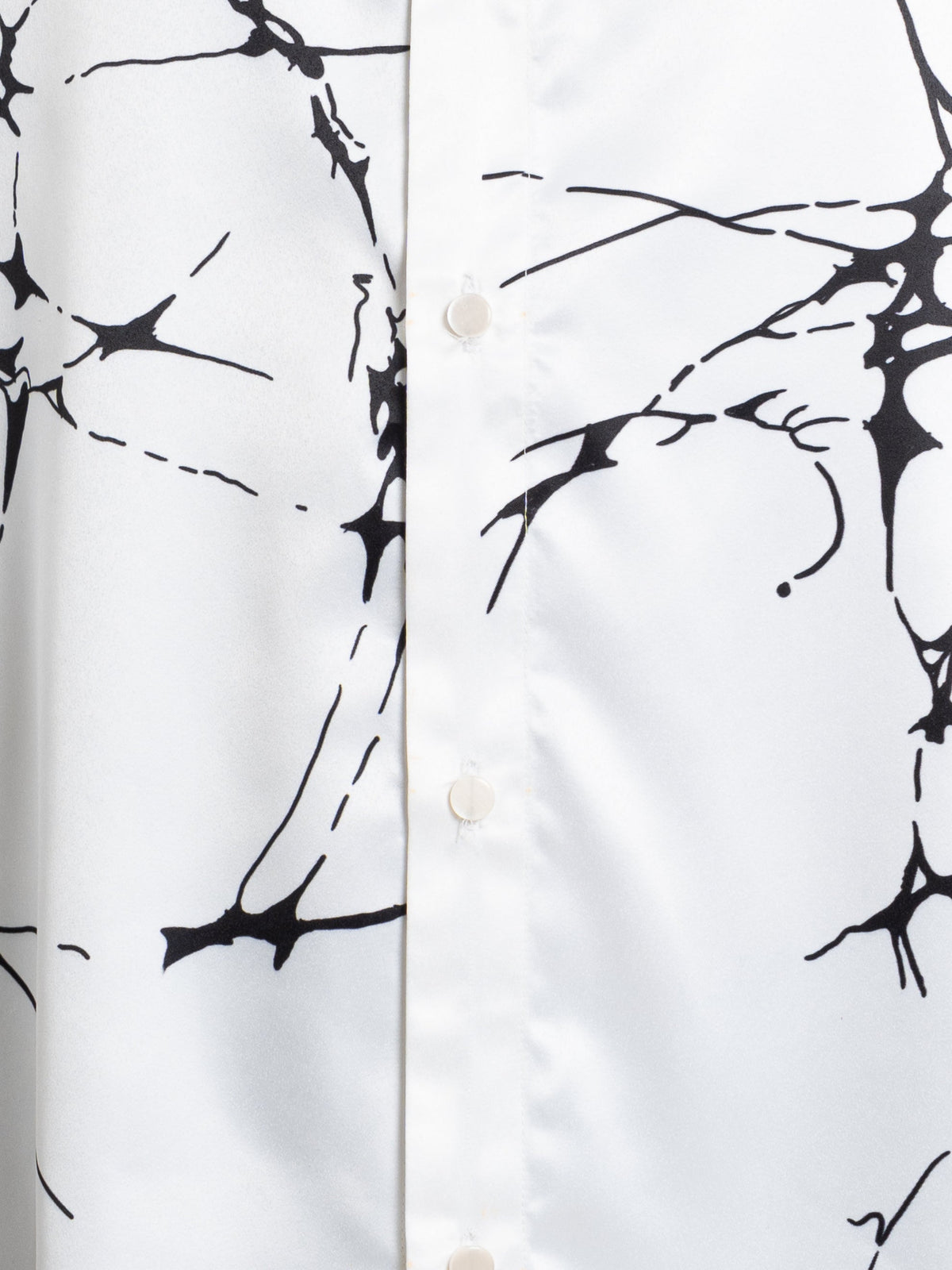Barricade shirt, white with black thorn print, view 5 of 5